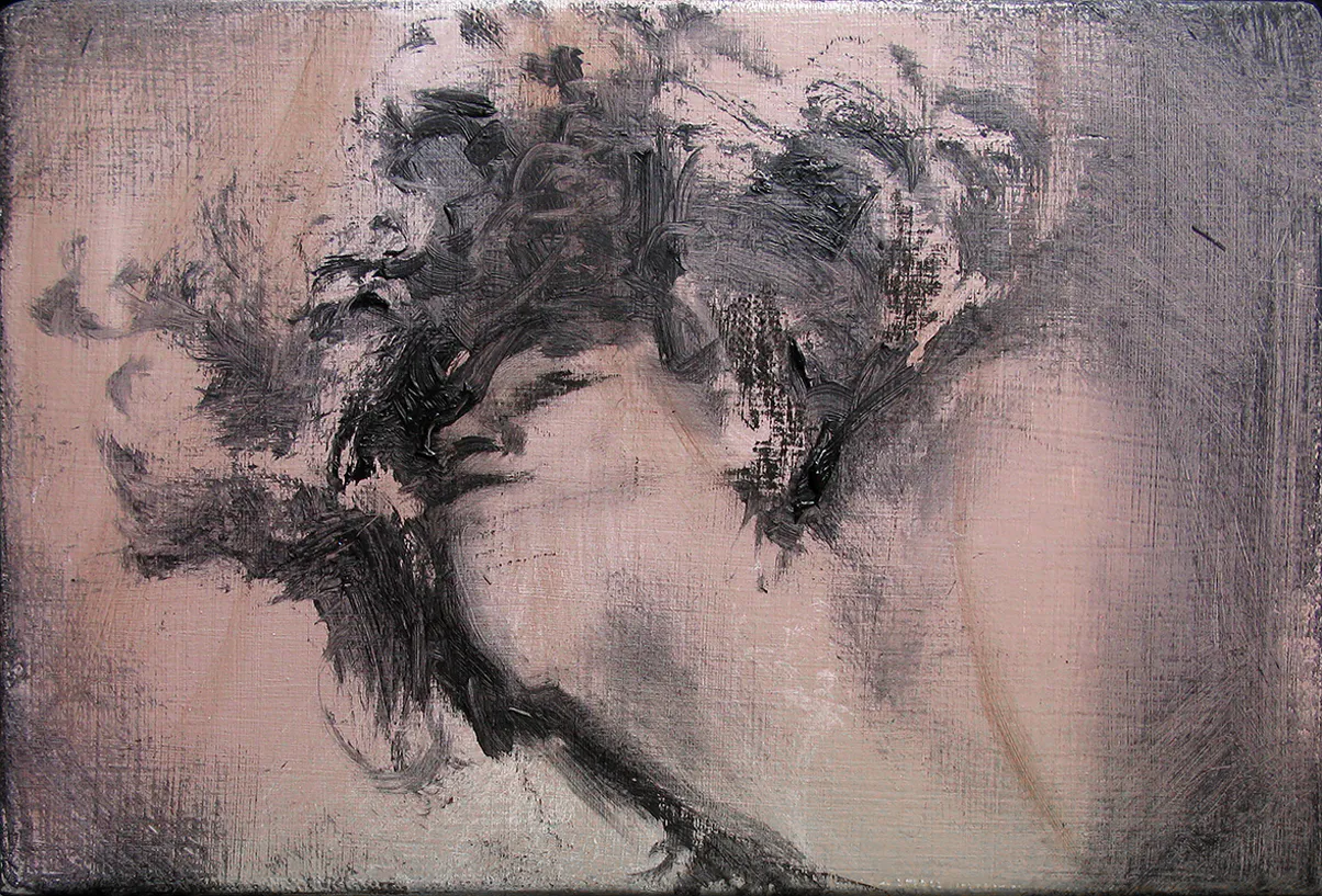 <p>Orgasmo II (2016), óleo sobre tela y madera 10x15 cm</p>
