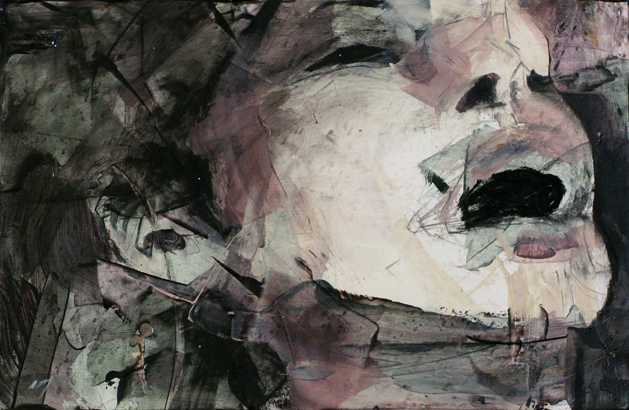 <p>Ruptura, (2016) óleo y carboncillo sobre madera, 10x15 cm</p>
