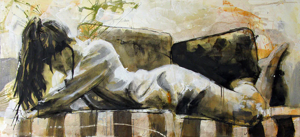 <p>La infanta / Pili (2015), acrílico sobre tela y madera, 55x120 cm</p>
