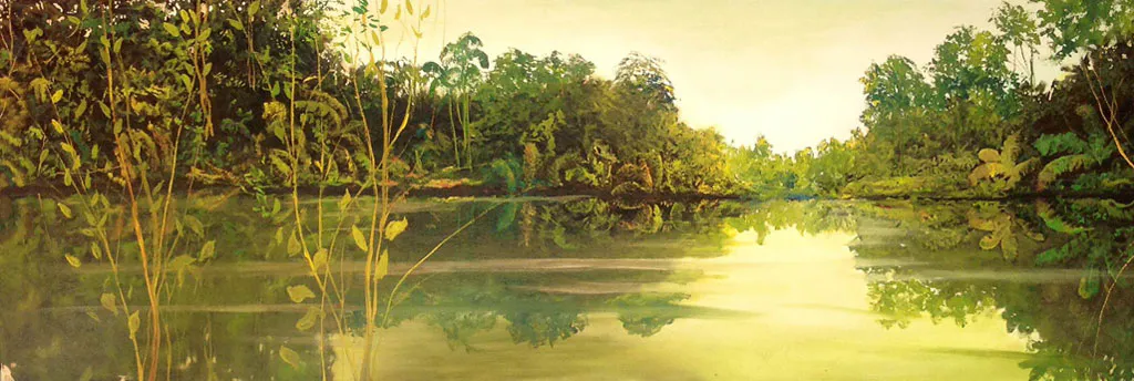 <p>Selva en amarillo | 2014 | Óleo sobre tela | 70x205cm</p>
