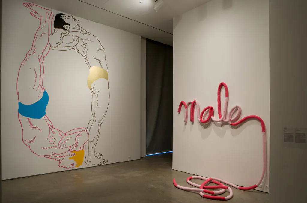 <p>De la Serie: Golden Boy | Pintura sobre muro y escultura suave | Museo de Arte Contemporáneo de San Diego | 2008 - 2009</p>
