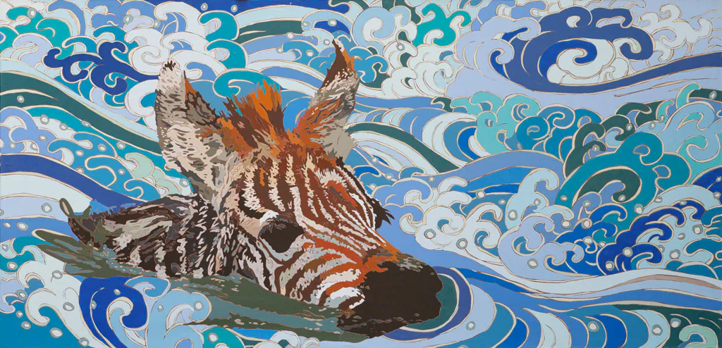 <p>Zebra (Nadando), 2008</p>
