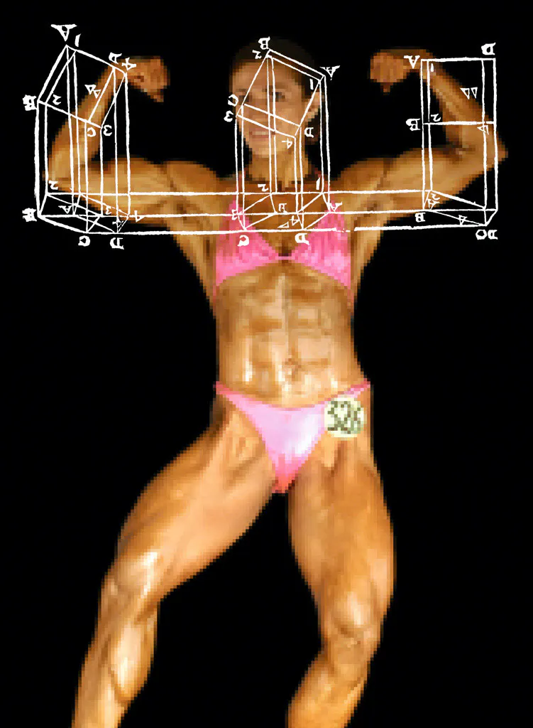 <p>Doble biceps II de frente | impresión digital ultrachrome | 150x115 cm | 2006</p>
