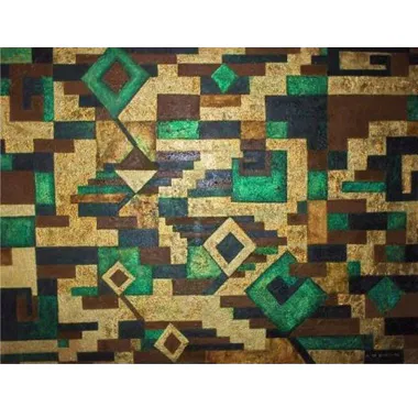 <p>Verde Jade y Oro | Dorado y óleo / tela | 80 x 60 cm.</p>
