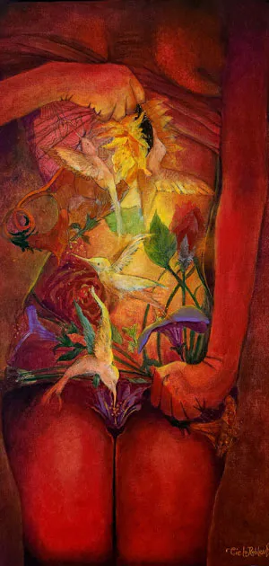 <p>Alegoría, 2023 De la serie Orquídias susurrantes / Acrilatos y pigmentos  60X30cm</p>
