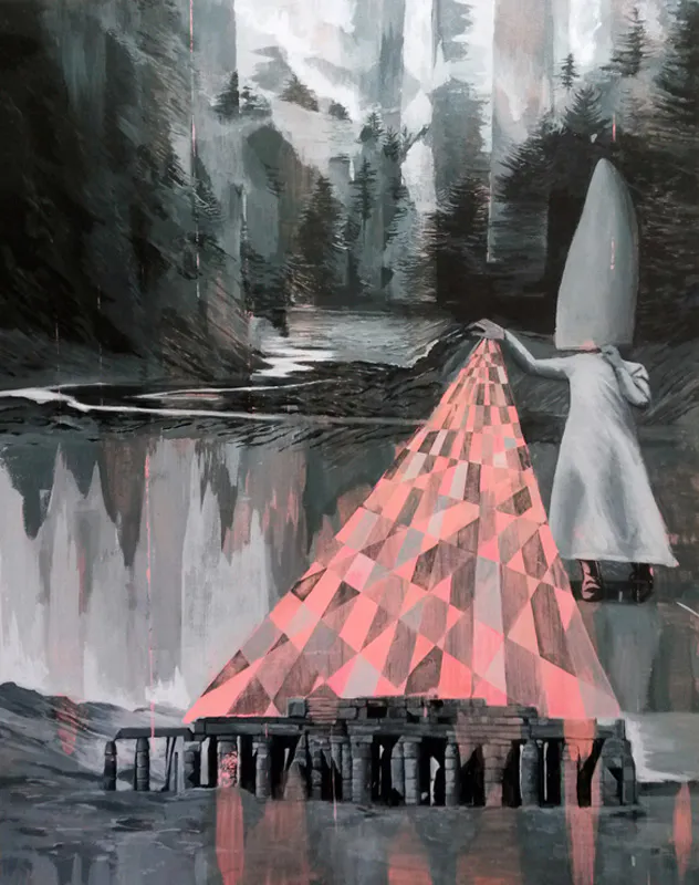 <p>Ensayo para saberlo todo | 2015 | acrílico s/lienzo 140 x 110 cm</p>
