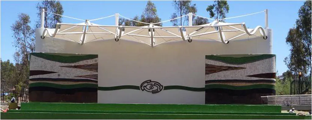 <p>Terra Mural. 2009. Técnica mixta. 2000 x 500 cm. Foro al aire libre del parque la Encantada en la Ciudad de Zacatecas, Zac.</p>
