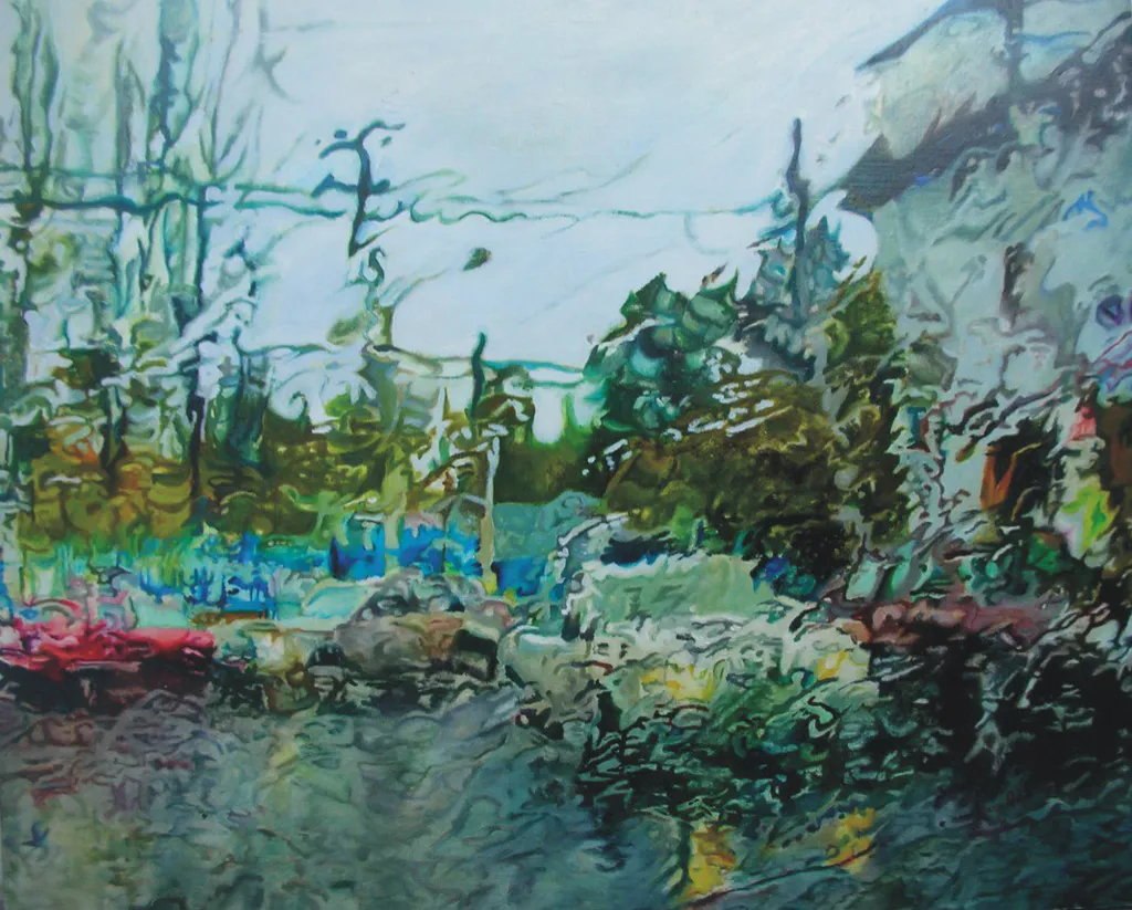 <p>El cuadro con el auto blanco | Sansetto | 90cm X 110cm</p>
