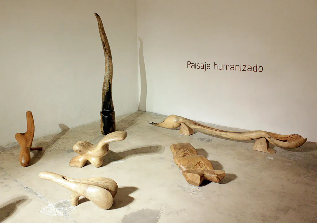 <p>Paisaje Humanizado, 2013 | Fragmento de instalación | Talla de madera | Medidas variables</p>
