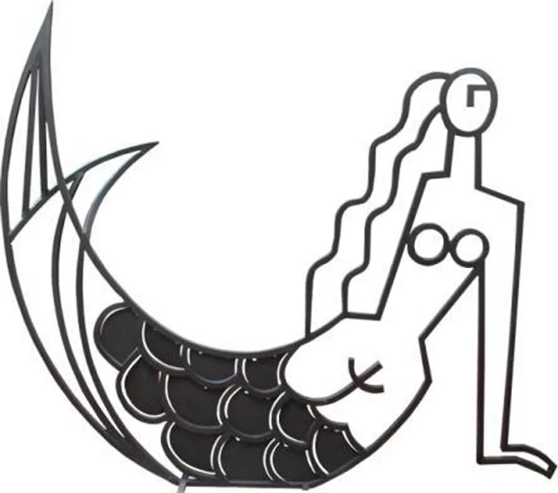 <p>Sirena de frente | 2012 | Hierro | 95 x 98 x 13 cm | Galería arte Hoy, Ciudad de México</p>
