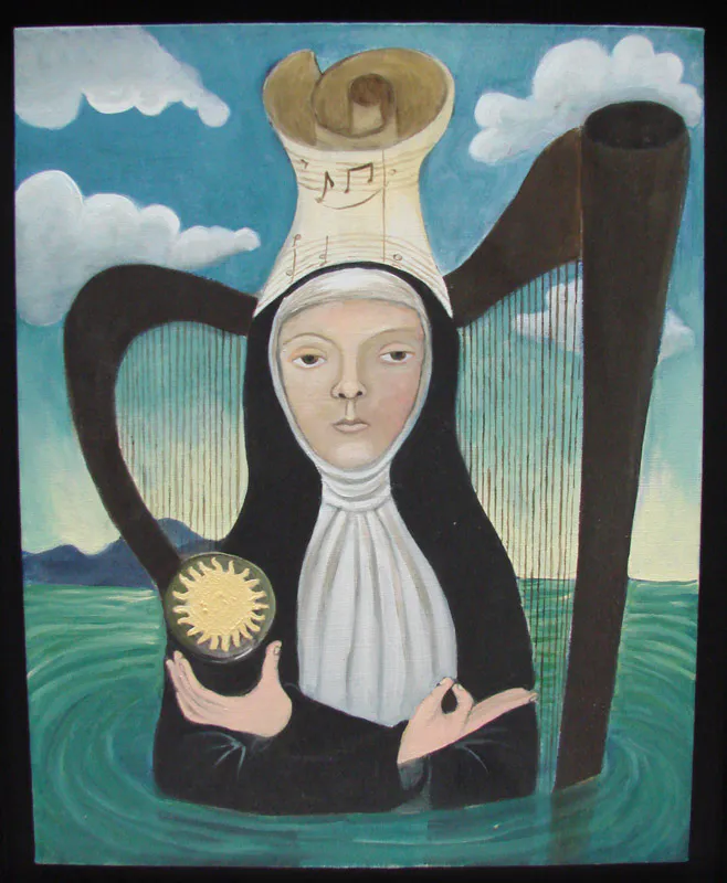 <p>Monja arpa | 2008-2009. Óleo sobre tela | 40 x 55 cm.</p>
