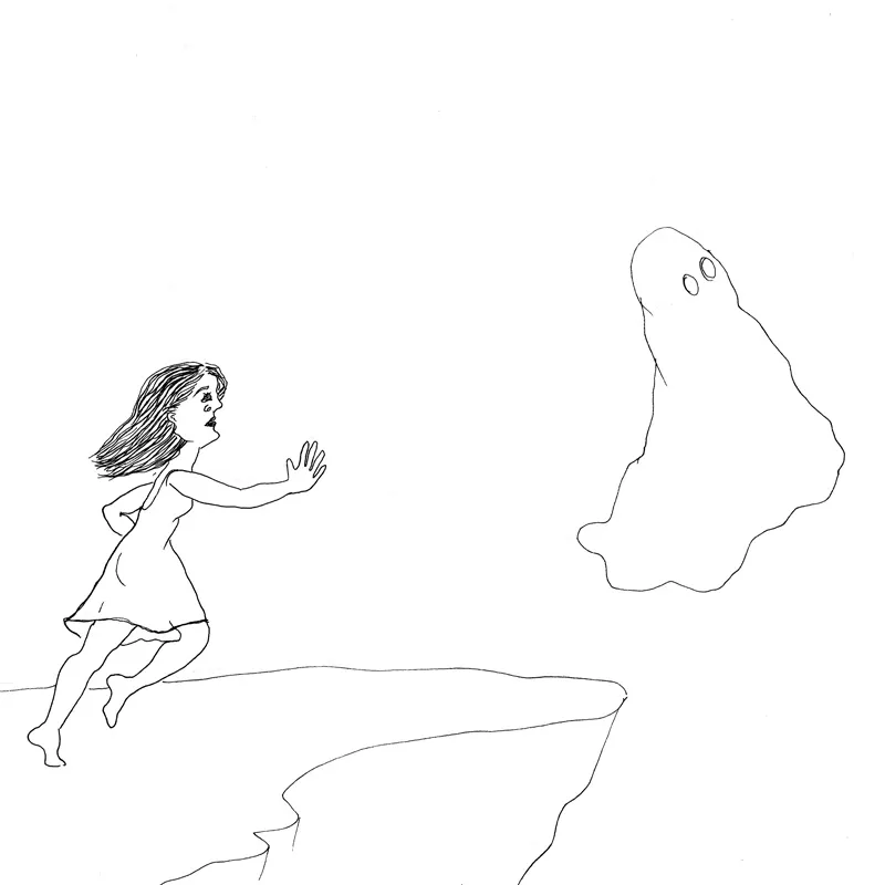 <p>Persiguiendo un fantasma. 2018. Tinta sobre papel. 20 x 20 cm.</p>
