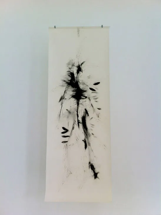 <p>Cuerpo árbol | grafito y tinta sobre papel | 300X110 cm | 2009</p>
