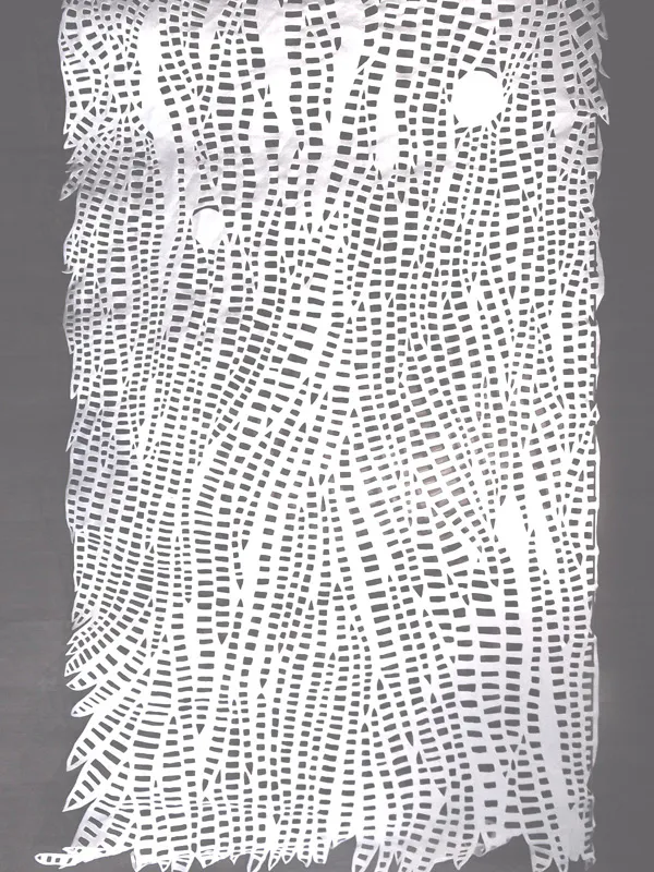 <p>Paisaje Blanco | 140x200 cm | fibra sintética | 2011</p>
