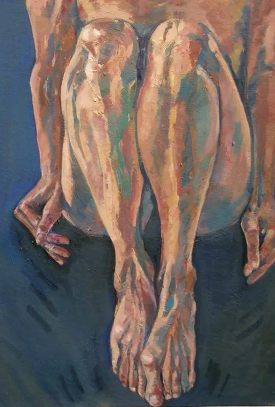 <p>Paisajes de piel 9 | Óloe sobre lino | 55 x 75 cm | 2009</p>
